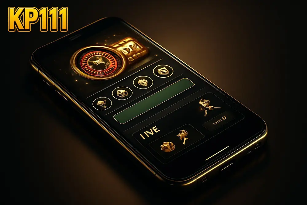 KP111 Bangladesh โ a smartphone displaying a colorful online betting homepage KP111 Bangladesh โ a smartphone displaying a colorful online betting homepage